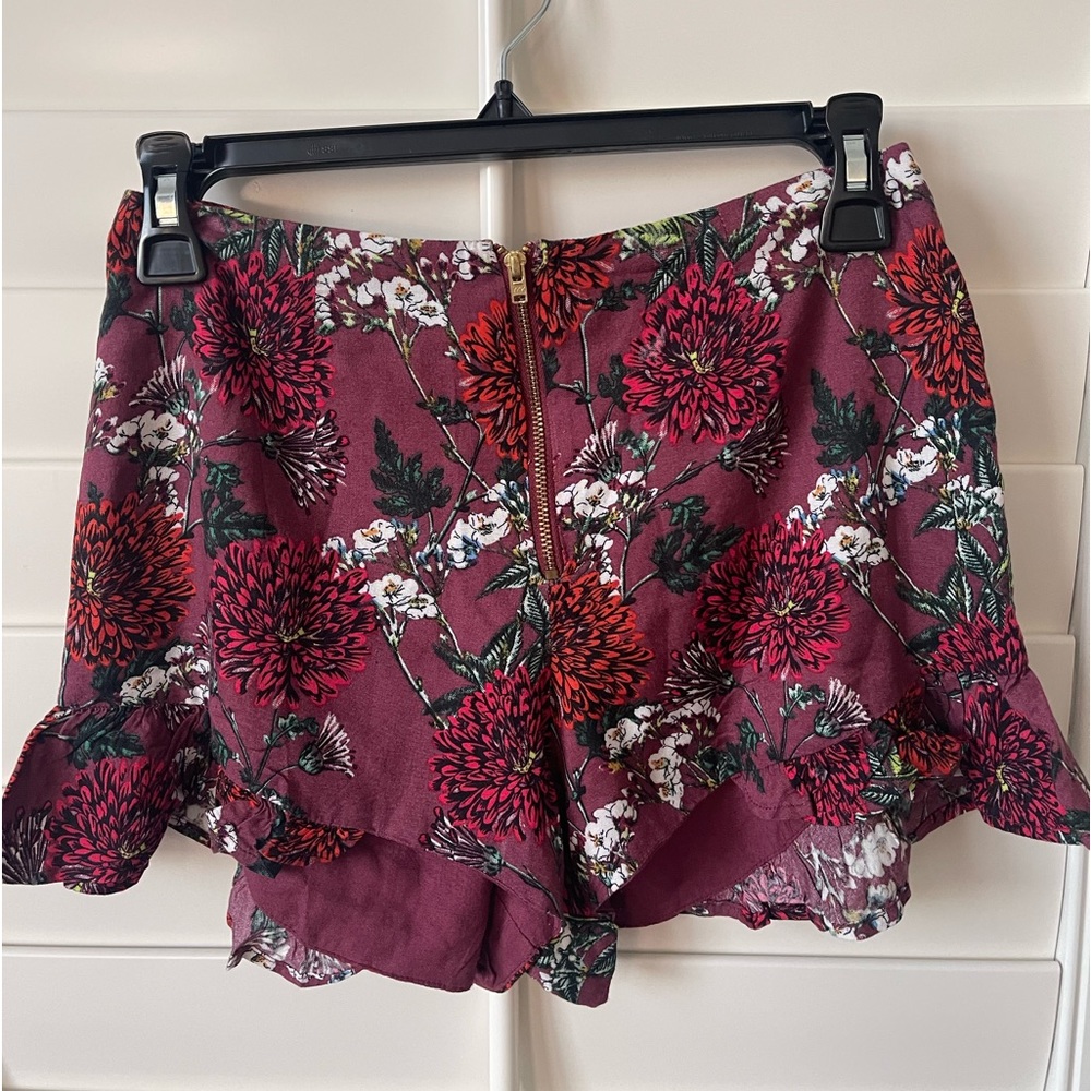 Beach Riot Dahlia Short in Maroon Floral sz XS